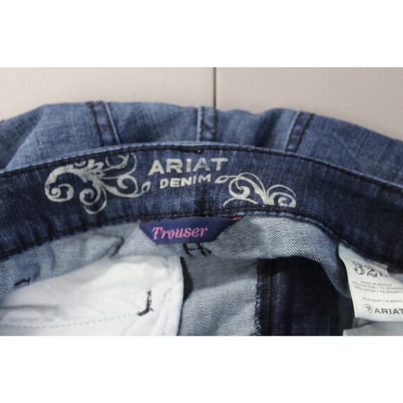Ariat Trouser Jeans Women’s 32L Blue Denim Mid Rise Bootcut Stretch Western - Picture 4 of 6